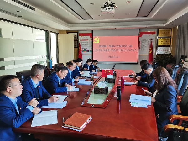 楊曉彬到徽鹽地產(chǎn)六安項(xiàng)目黨支部督導(dǎo)2020年度組織生活會